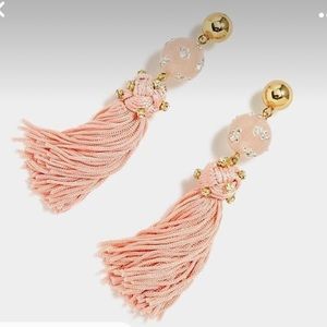 J.Crew Crystal-studded bead and tassel earrings